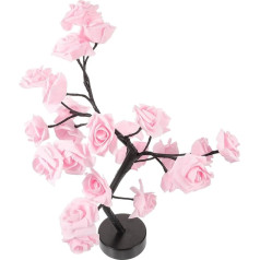 Uonlytech Tischlampe mit Rosenblüten schreibtischlampe kindernachtlichtlicht leuchten bäume dekor innen Blumenrosenlampe Baumlichter drinnen Schlafzimmertischlampe LED-Rosenbaumlampe Stk