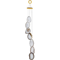 mookaitedecor Achat Slice Wind Chimes Kristall Stein für Home Garden Indoor Outdoor Decor