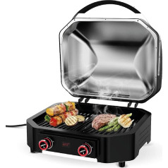 Cozze Elektrischer Grill mit Hoher Heizleistung und Einfacher Reinigung, Digitale Temperaturregelung, 2100 Watt