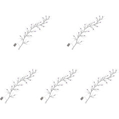 Uonlytech Pack of 5 string Halloween vīna gaismas LED zaru virtene Vine Virtene vīnogulāju pasaku Halloween lampa Halloween piekaramie lukturi Rudens kamīna dekorēšana LED dekorēšana Ķirbju piekaramie lukturi Plastmasas