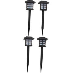 OSALADI Pack of 4 Solar Powered Outdoor Lights Solar Lights for Outdoor Solar Lights for Outdoor Decorative Outdoor Lights Solar Powered Garden Lights Street Light LED