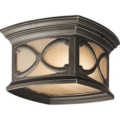 Licht-Erlebnisse Odette āra griestu gaisma Stikla alumīnijs bronzas krāsā IP44 Rustic Small Outdoor Light Balcony Patio