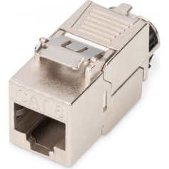 Keystone modulis rj45 (8p8c) cat. 8.1 stp, ekranēts, bez instrumentiem, tērauds