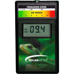 Solarmeter UV-Index-Messgerät für Reptilien, Modell 6.5R, ABS-Polimērs, schwarz