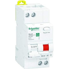 Schneider R9D02610 Resi9 Resi9 2-pin 10A B raksturojums 30mA A tips 10kA