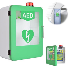 AED defibrilatora uzglabāšanas skapis Sienas sienas sirds defibrilācijas signalizācijas trauksmes kaste Plastmasas ar signalizācijas sistēmu Der vairumam AED modeļu Mājas aprūpes autobuss