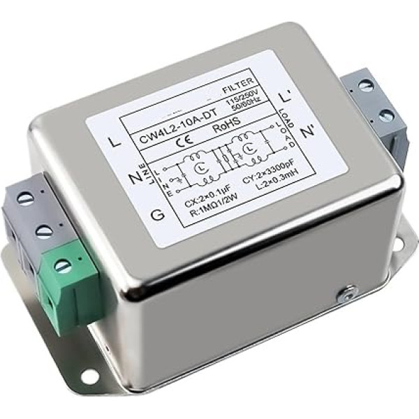 CW4L2-10A/20A/30A -DT termināla-izslēgšanas filtrs, bez ieslēguma, AC 220 V, pret frekvenču maiņu(CW4L2-10A -DT termināls)