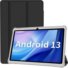 JIKOCXN 7 collu planšetdators, Android planšetdators ar 2 GB RAM + 32 GB ROM 128 GB paplašināšanu, četrkodolu procesors, 600 x 1024 IPS HD ekrāns, 6000 mAh akumulators, duālā kamera, WiFi (melns)