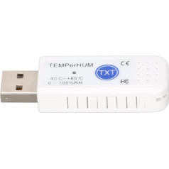 TEMPerHUM USB datora temperatūras higrometrs, sensoru reģistrators, apkārtējās temperatūras monitorings, datu reģistrators, augšējās un apakšējās robežas trauksmes signāls lietošanai telpās un ārpus telpām