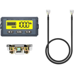 UGCMAFWLU 8V-120V 50A 100A Coulomb Zähler Meter TY23 Batterie Tester Kapazität Anzeige Li-Ion Lifepo4 Detektor Coulometer Voltmeter (Spalva: 8-120V 100A (0-150A))