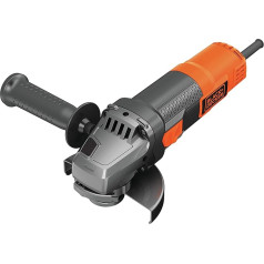 Black + Decker leņķa slīpmašīna BEG210-QS (900 W, 115 mm diametra disks, ar 3 pozīciju papildu rokturi, visiem standarta griešanas, slīpēšanas un slīpēšanas darbiem, ieskaitot piederumus)