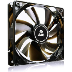 AABCOOLING Super Silent R12 - Leise und Efizient 120mm Gehäuselüfter mit 4 Anti-Vibration-Pads und 9V Spannungsreduzierer - 120mm Gehäuselüfter, 12,9 dB(A) vai 8,8 dB(A), 64,5 m3/h vai 40 m3/h