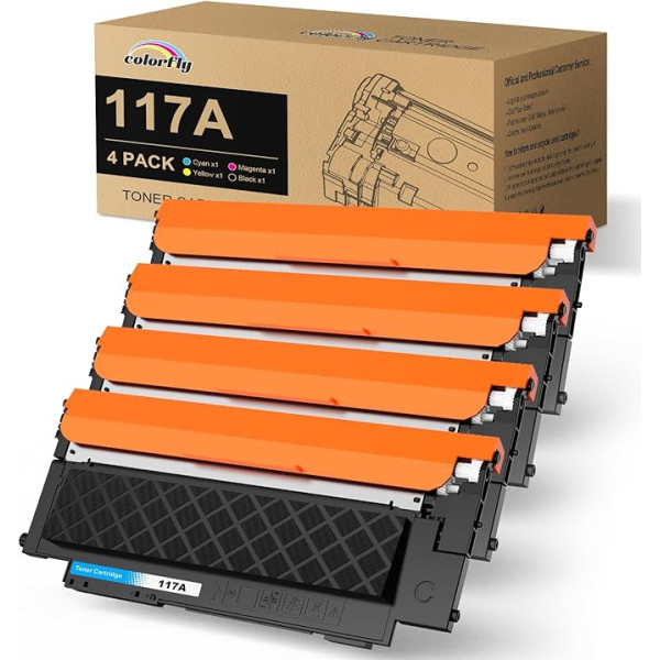 117A Tonera komplekts, kas saderīgs ar HP 117A Toner W2070A priekš HP Color Laser MFP 179fwg MFP 178nwg 179fnw 178nw 179 178 HP Laser 150a 150nw 150w 150w W2070A W2071A W2072A W2072A W20073A