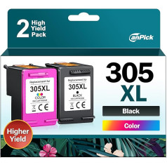 CanPick 305 XL melnas un krāsainas HP 305 printeru kasetnes 305XL melnas un krāsainas noma HP 305 printeru kasetnēm HP Deskjet 2720e 2700 4120e 2720e 2720 2710e 2710 Plus 4120 4110 Envy 6020e 6400 6420e 6020 6020 6032 e 6400