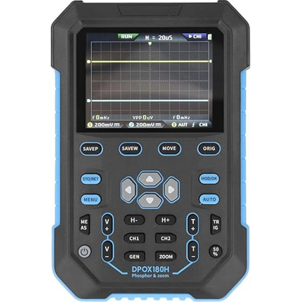 2 kanālu digitālais ģenerators, 2 kanālu-180 MHz digitālais ģenerators, 500 MSPS abtastrāts, Tragbares Werkzeug für, Oszilloskope und Zubehör (EU-Stecker)