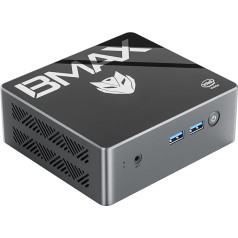 BAMX Mini PC N97 (līdz 3,6 GHz), 16 GB DDR4 512 GB ROM Win-11 Pro, B4Pro 4K UHD Mini Desktop PC, HDMI x 2, BT4.2, 4X USB, Dual Display ar VESA, birojam, zems enerģijas patēriņš skolā