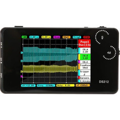 Portatīvais digitālais osciloskops DS212, Yctze Probe Test Channel Oscilloscope Digital Handheld DS211 2 kanālu multimetrs