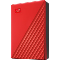 WD My Passport Ultra 6 TB ārējais cietais disks (mobilā krātuve, metāla korpuss, lejupielādējama programmatūra, automātiska dublējumu veidošana, aizsardzība ar paroli), sarkans - saderīgs arī ar PC, Xbox un PS4