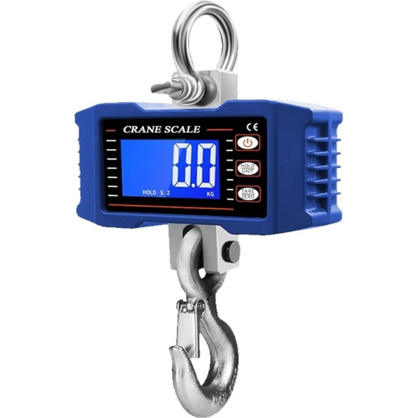 Hochleistungs-Kranwaage Digitale Hängewaage mit Fernbedienung 1000 kg/2204 lbs Hochleistungs-Kranwaage LCD-Hintergrundbeleuchtung Industrielle Hakenwaage (Krāsa : Orange, Izmērs : S)