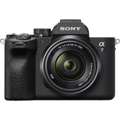 Sony α 7 IV bezspoguļa pilna kadra kamera, ieskaitot 28-70 mm objektīvu (33 MP, reāllaika autofokuss, 10 kadru/s 4K60p, noliektais skārienjutīgais ekrāns, Z akumulators) - Melna