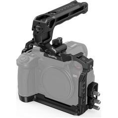 SMALLRIG būrīša komplekts Panasonic LUMIX S5 II / S5 IIX / G9 II, pilns būris ar NATO augšējo rokturi un HDMI un USB-C kabeļa skavu, iebūvētu auksto bāku un ātrās atbrīvošanas plati Arca - 4143