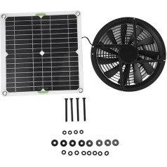 YUANGANGANG 100 W 12 V Solarpanel-betriebener Ventilator, 25,4 cm, Ventilator für Hühnerstall, Gewächshaus, Schuppen, Haustierhaus