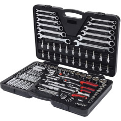 KS Tools 918.0724 CHROME+ ligzdu komplekts, 124 gabali, /4 collas+1/2 collas+3/8 collas