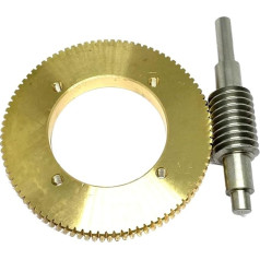 OSSIL Messinggetriebe CNC-Werkzeugmaschine 1:90 1M 90T Edelstahl Schneckengetriebe Verschleißfest Großes Reduzierungsverhältnis Getriebe-Set (Größe: Schaftlänge 93 mm, Farbe: 90 Zähne Getriebe)