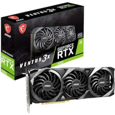 MSI Gaming GeForce RTX 3060 12GB 15Gbps GDRR6 192-bitu HDMI/DP PCIe 4 Torx Triple Fan Ampere OC grafiskā karte (RTX 3060 Ventus 3X 12G OC)