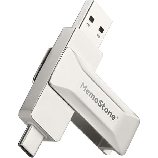 KingSpec Ārējais SSD diskdziņš 512 GB, līdz 550 MB/s, USB zibatmiņas disks 2-in-1 USB C un USB A, zibatmiņas diskdziņš Memory Stick SSD Portable Hard Drive, saderīgs ar iPhone 15/PS4/PS5/Android Phone/Windows/Mac