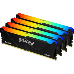 Kingston Fury Beast RGB 128GB 3600MT/s DDR4 CL18 DIMM (комплект из 4) Память для ПК KF436C18BB2AK4/128