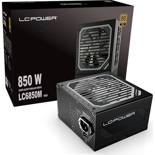 LC-POWER LC6850M V3.0 850W PC barošanas bloki Super Silent Modular Series Pilnībā modulāra kabeļu vadība 80Plus Gold