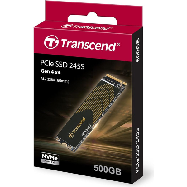 Твердотельный накопитель Transcend SSD 500GB M.2 MTE245S (M.2 2280) PCIe Gen3 x4 NVMe - TS500GMTE245S-E