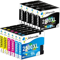 JTM 2500XL printeru kasetnes Canon 2500XL PGI-2500XL Multipack saderīgas ar Canon Maxify MB5150 MB5450 MB5450 MB5455 iB4150 MB5155 iB4050 MB5050 MB5350 (4 melnas, 2 ciānkrāsas, 2 magenta, 2