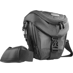 Mantona Premium Holster Bag for SLR Cameras (black, shoulder bag, quick access, dust cover)