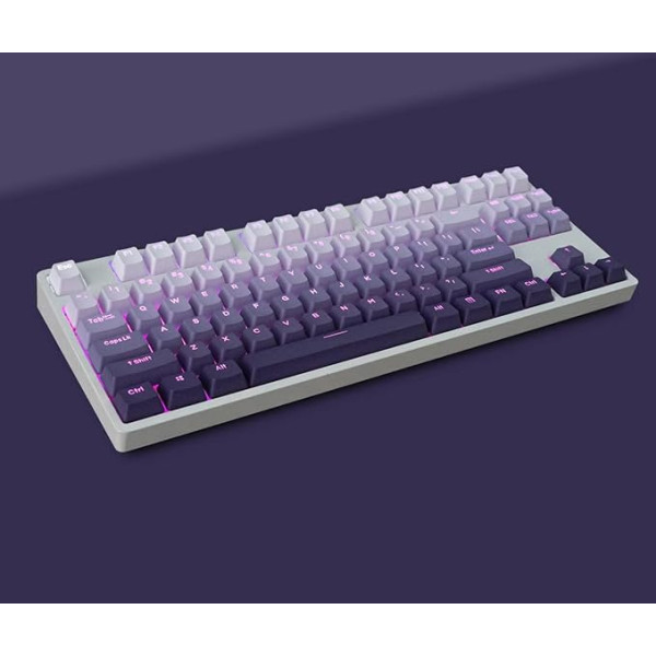 mintcaps PBT Doubleshot Keycaps Gradient Purple Backlit OEM profilio klavišų dangteliai Pilnas rinkinys 123 klavišų Individualizuotos klaviatūros klavišų dangteliai Cherry Gateron MX jungikliams Mechaninė klaviatūra