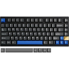 YUNZII AL75 75% spēļu tastatūra, alumīnija bezvadu mehāniskā tastatūra ar BT/2.4G/Wired Hot Swap, iepriekš ieeļļota, krēmveida tastatūra, TKL blīvējuma tastatūra Mac/Win (Cocoa Cream Switch, melna)