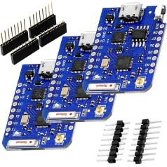 AZDelivery 3 x D1 Mini Pro ESP8266 ESP-8266EX CP2104 WiFi plėtros plokštė, suderinama su Arduino, įskaitant elektroninę knygą