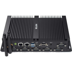 HISTTON Industrial Mini PC Core i5-4200U, 8GB RAM, 128GB SSD, Dual LAN, BT4.0, bezventilatoru dators ar HDMI/VGA pieslēgumu, 6 RS232 COM, bezventilatoru mini dators Windows 10 Pro/Linux