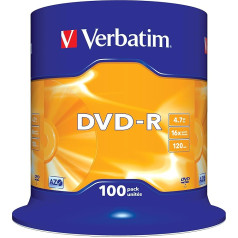 Verbatim DVD-R 16 x 4,7 GB TARRINA 100 Pack 43549 (4)