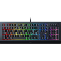 Razer Cynosa V2 membrānas spēļu tastatūra (tastatūra ar mīkstām atsperēm, multivides taustiņiem, kabeļu vadību, pilnībā programmējama, RGB Chroma apgaismojums), Latvijas izkārtojums | Melna