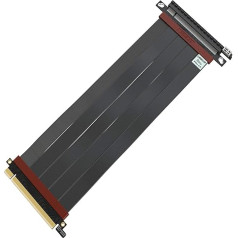 LINKUP - Ultra PCIe 4.0 X16 Riser kabelis (RTX4090, RX6950XT, x570, B550, Z690 testēts), ekranēts, vertikāls spēļu PCI Express Gen4 stiprinājums, taisns sieviešu savienotājs (25 cm), 3.0 Gen3 un TT saderīgs