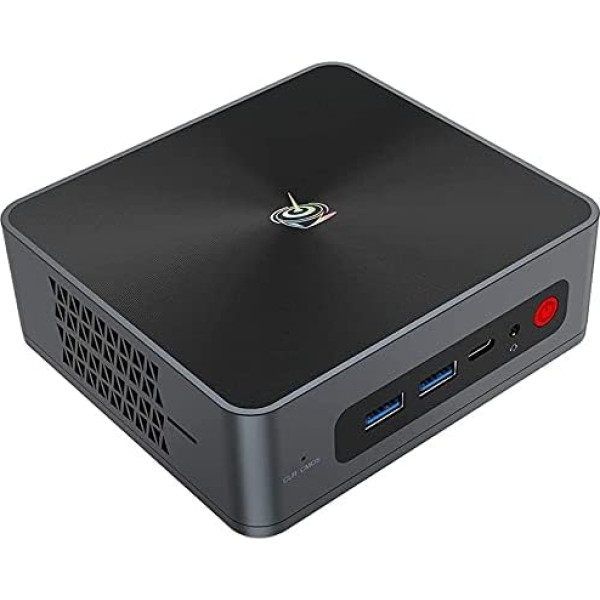 Beelink SEi 10 Mini dators ar Windows 10 Pro, i3-10110U, Ultra HD 4K, 16 GB DDR4-RAM, 512 GB SSD, 2,5 collu slots papildu cietajam diskam/SSD, Wi-Fi 6AX, Gigabit Ethernet, 2x HDMI