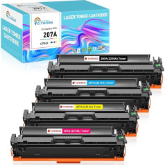 Clywenss 207A 207X toneris su lustu, suderinamas su HP 207A 207X tonerio kasetėmis, skirtomis Color Laserjet Pro MFP M283fdw M282nw M255dw M255nw M283 M282 M255 Multipack W2210A W2211A W2212A W22213A, 13A, 1