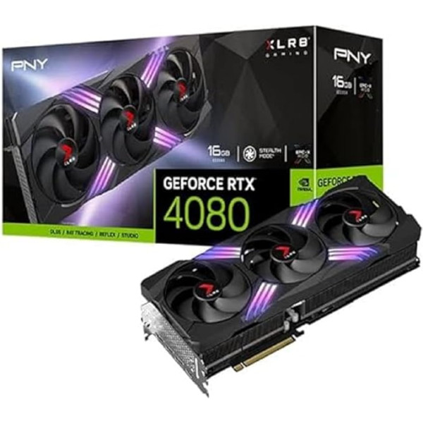 GeForce RTX 4080 16GB XLR8 Gaming Verto Epix-x RGB Triple Fan