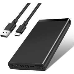 Tebetu neliela kamera bez WiFi, pārnēsājama Power Bank novērošanas kamera HD 1080p, Mini kamera ar akumulatoru āra apstākļiem 10000 mAh ar nakts redzamību lietošanai iekštelpās un ārpus telpām, mājās, birojā, ārā,