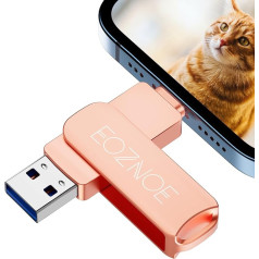 EOZNOE USB zibatmiņas karte 256 GB ārējā atmiņas karte, lai saglabātu vairāk fotoattēlu un video. Metāla USB fotoatmiņas zibatmiņas karte iPhone, ātrgaitas saderība ar iPhone/Android/PC