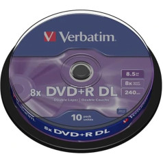 DVD + R DL 8.5 GB 8 X Verbatim Spindle Pack of 10