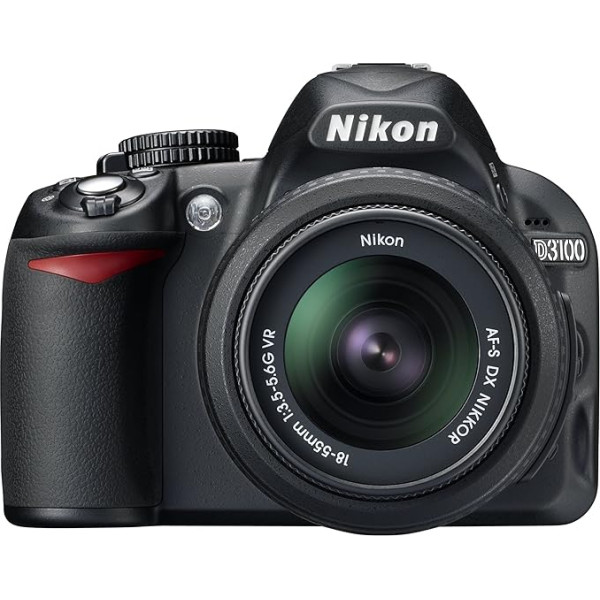 Nikon D3100 digitālā spoguļkamera ar 18-55 mm VR objektīvu (14,2 MP), 3 collu LCD (sertificēts atjaunots)