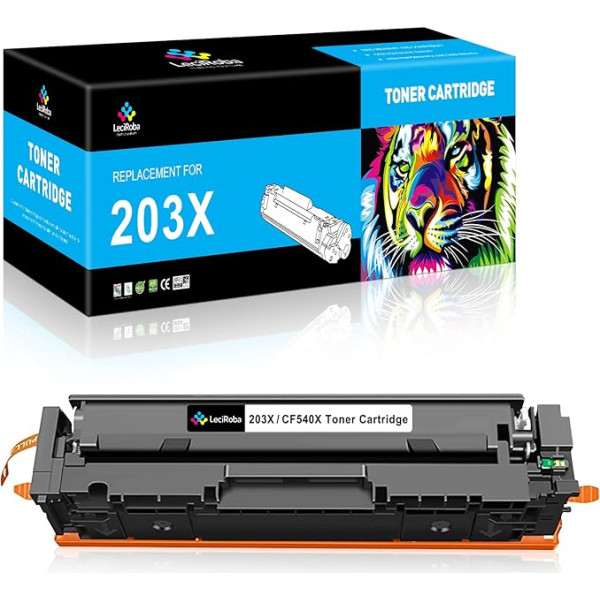 LeciRoba 203X CF540X priekš HP 203X CF540X 203A CF540A priekš HP Color LaserJet Pro M254dw M254dn M254dn M254nw , HP Color LaserJet Pro MFP M281fdw MFP M280nw MFP M281cdw MFP M281fdn (1-Pack)